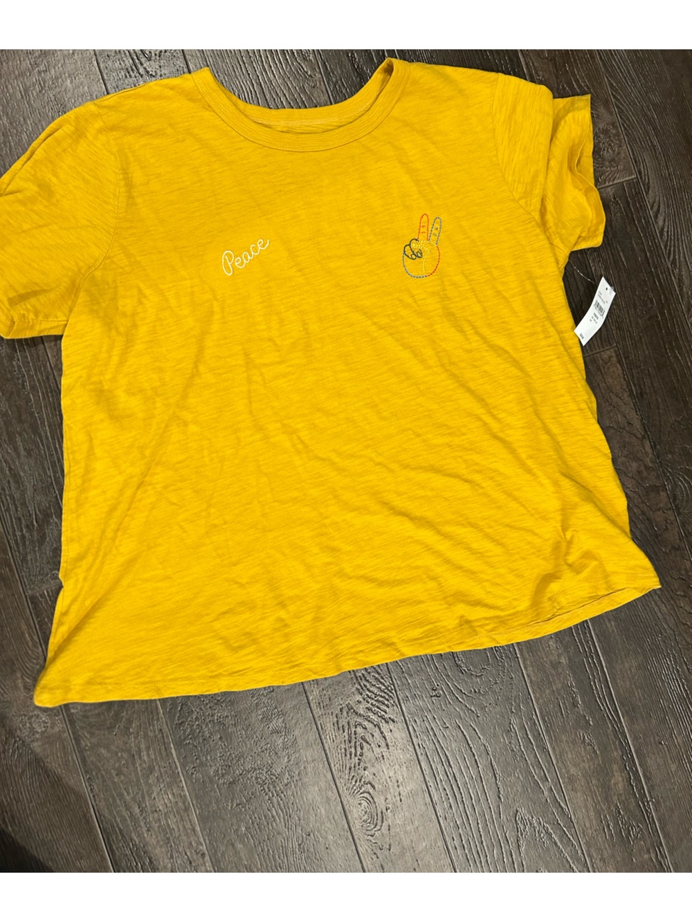 Mustard Yellow Short Sleeve Top with Tag